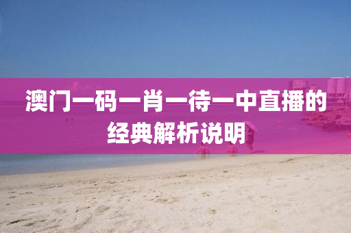 澳門一碼一肖一待一中直播的經(jīng)典解析說明