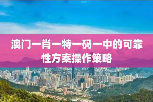 澳門(mén)一肖一特一碼一中的可靠性方案操作策略