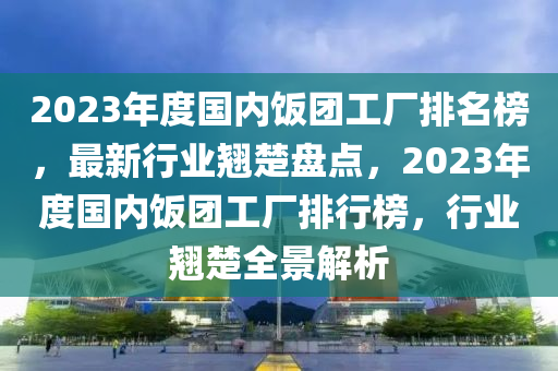 2023年度國內(nèi)飯團(tuán)工廠排名榜，最新行業(yè)翹楚盤點，2023年度國內(nèi)飯團(tuán)工廠排行榜，行業(yè)翹楚全景解析