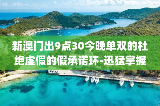 新澳門出9點(diǎn)30今晚單雙的杜絕虛假的假承諾環(huán)-迅猛掌握