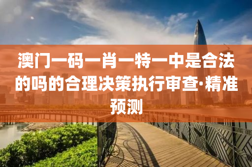 澳門一碼一肖一特一中是合法的嗎的合理決策執(zhí)行審查·精準預(yù)測