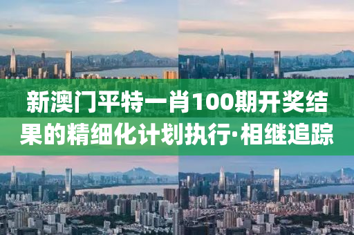 新澳門平特一肖100期開獎結(jié)果的精細(xì)化計(jì)劃執(zhí)行·相繼追蹤