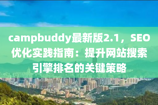 campbuddy最新版2.1，SEO優(yōu)化實踐指南：提升網(wǎng)站搜索引擎排名的關鍵策略