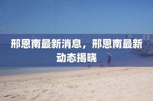 邢恩南最新消息，邢恩南最新動態(tài)揭曉