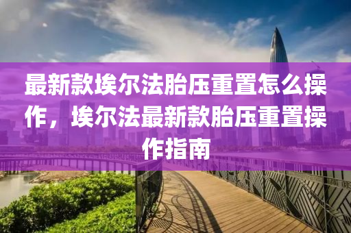 最新款埃爾法胎壓重置怎么操作，埃爾法最新款胎壓重置操作指南