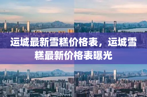 運城最新雪糕價格表，運城雪糕最新價格表曝光