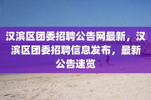 漢濱區(qū)團(tuán)委招聘公告網(wǎng)最新，漢濱區(qū)團(tuán)委招聘信息發(fā)布，最新公告速覽