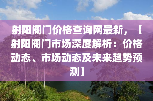 射陽閥門價(jià)格查詢網(wǎng)最新，【射陽閥門市場(chǎng)深度解析：價(jià)格動(dòng)態(tài)、市場(chǎng)動(dòng)態(tài)及未來趨勢(shì)預(yù)測(cè)】