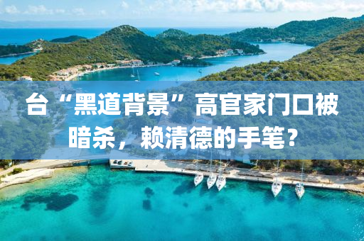 臺(tái)“黑道背景”高官家門(mén)口被暗殺，賴(lài)清德的手筆？