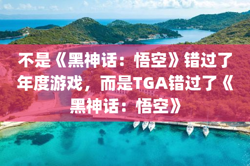 不是《黑神話：悟空》錯(cuò)過了年度游戲，而是TGA錯(cuò)過了《黑神話：悟空》