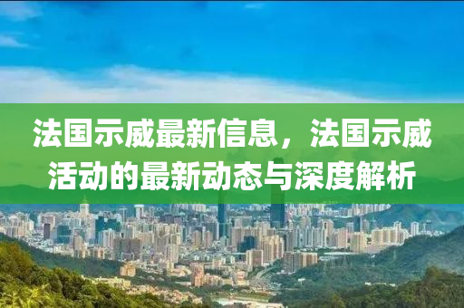 法國示威最新信息，法國示威活動的最新動態(tài)與深度解析