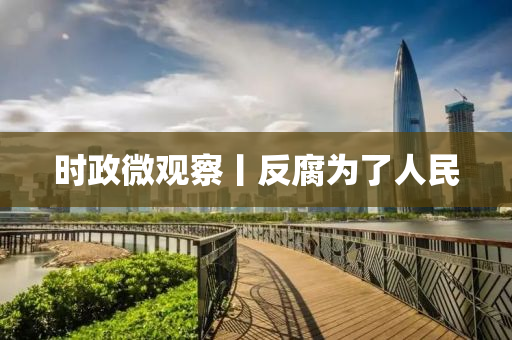 時政微觀察丨反腐為了人民