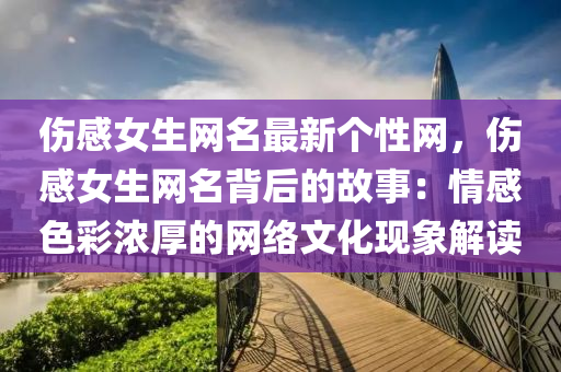 傷感女生網(wǎng)名最新個(gè)性網(wǎng)，傷感女生網(wǎng)名背后的故事：情感色彩濃厚的網(wǎng)絡(luò)文化現(xiàn)象解讀