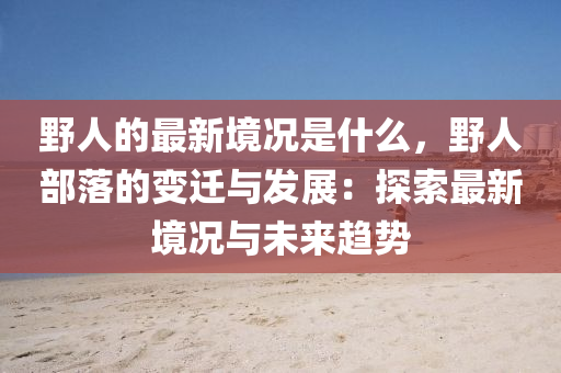 野人的最新境況是什么，野人部落的變遷與發(fā)展：探索最新境況與未來趨勢