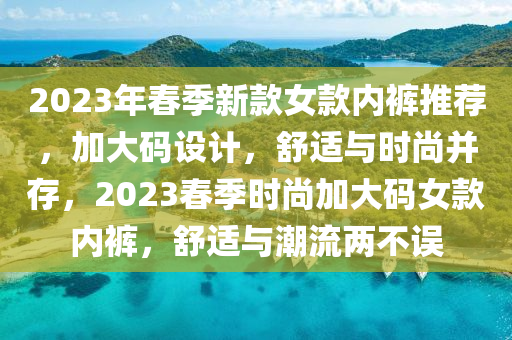 2023年春季新款女款內(nèi)褲推薦，加大碼設(shè)計(jì)，舒適與時(shí)尚并存，2023春季時(shí)尚加大碼女款內(nèi)褲，舒適與潮流兩不誤