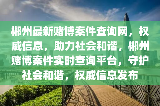 郴州最新賭博案件查詢網(wǎng)，權(quán)威信息，助力社會和諧，郴州賭博案件實時查詢平臺，守護社會和諧，權(quán)威信息發(fā)布