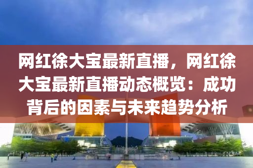 網(wǎng)紅徐大寶最新直播，網(wǎng)紅徐大寶最新直播動態(tài)概覽：成功背后的因素與未來趨勢分析