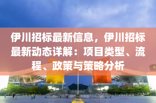 伊川招標(biāo)最新信息，伊川招標(biāo)最新動態(tài)詳解：項(xiàng)目類型、流程、政策與策略分析