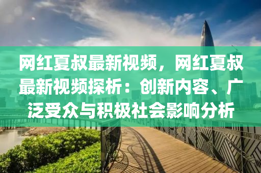 網(wǎng)紅夏叔最新視頻，網(wǎng)紅夏叔最新視頻探析：創(chuàng)新內(nèi)容、廣泛受眾與積極社會(huì)影響分析