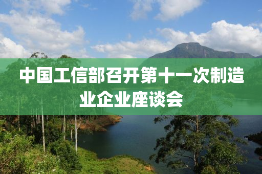 中國工信部召開第十一次制造業(yè)企業(yè)座談會