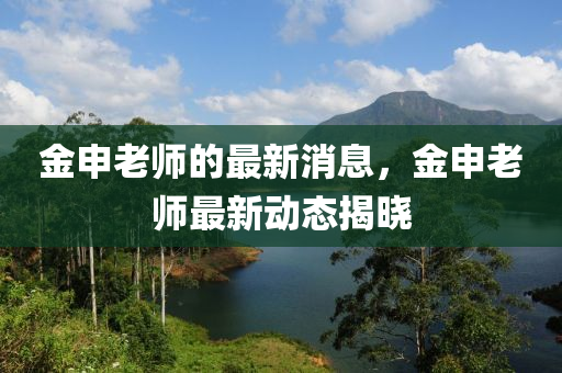 金申老師的最新消息，金申老師最新動態(tài)揭曉