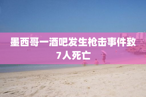 墨西哥一酒吧發(fā)生槍擊事件致7人死亡