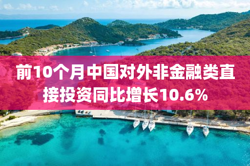 前10個(gè)月中國對(duì)外非金融類直接投資同比增長10.6%