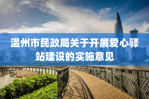 溫州市民政局關(guān)于開展愛心驛站建設的實施意見