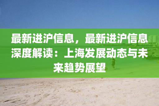 最新進(jìn)滬信息，最新進(jìn)滬信息深度解讀：上海發(fā)展動(dòng)態(tài)與未來趨勢(shì)展望