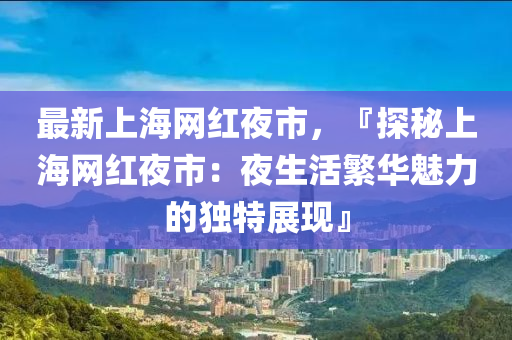 最新上海網(wǎng)紅夜市，『探秘上海網(wǎng)紅夜市：夜生活繁華魅力的獨特展現(xiàn)』