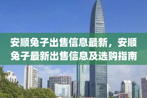 安順兔子出售信息最新，安順兔子最新出售信息及選購(gòu)指南