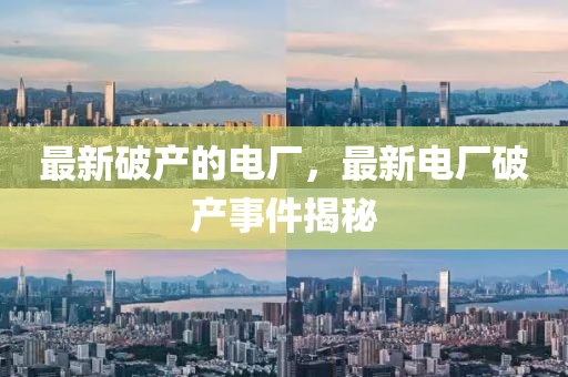 最新破產(chǎn)的電廠，最新電廠破產(chǎn)事件揭秘