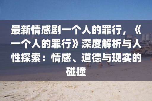 最新情感劇一個(gè)人的罪行，《一個(gè)人的罪行》深度解析與人性探索：情感、道德與現(xiàn)實(shí)的碰撞