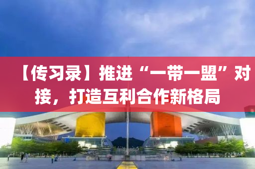 【傳習(xí)錄】推進(jìn)“一帶一盟”對接，打造互利合作新格局