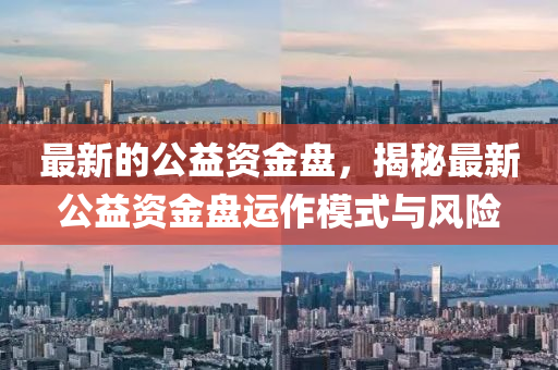 最新的公益資金盤，揭秘最新公益資金盤運(yùn)作模式與風(fēng)險(xiǎn)