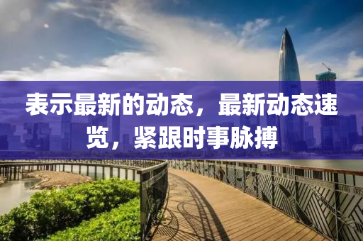 表示最新的動態(tài)，最新動態(tài)速覽，緊跟時事脈搏