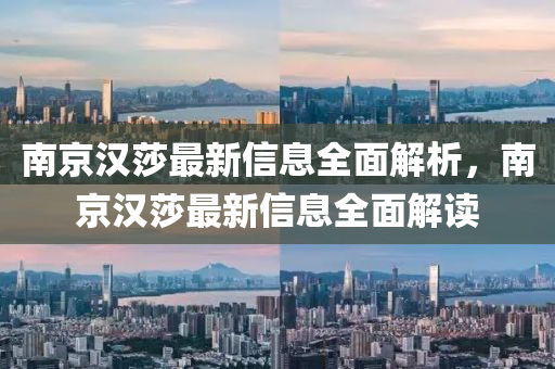 南京漢莎最新信息全面解析，南京漢莎最新信息全面解讀