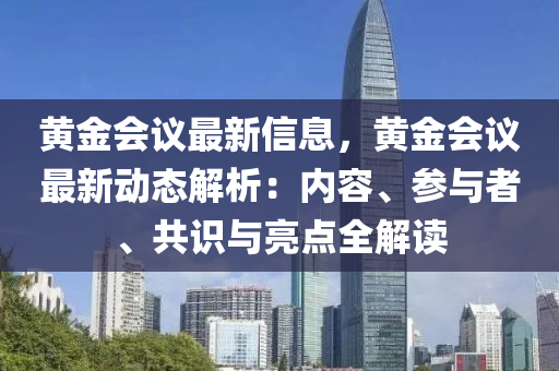 黃金會議最新信息，黃金會議最新動態(tài)解析：內容、參與者、共識與亮點全解讀