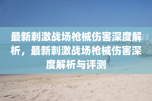 最新刺激戰(zhàn)場槍械傷害深度解析，最新刺激戰(zhàn)場槍械傷害深度解析與評測