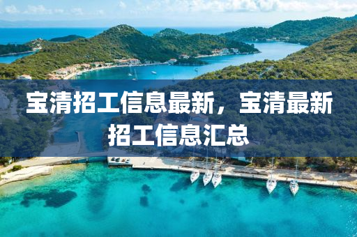 寶清招工信息最新，寶清最新招工信息匯總