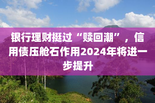 銀行理財(cái)挺過(guò)“贖回潮”，信用債壓艙石作用2024年將進(jìn)一步提升