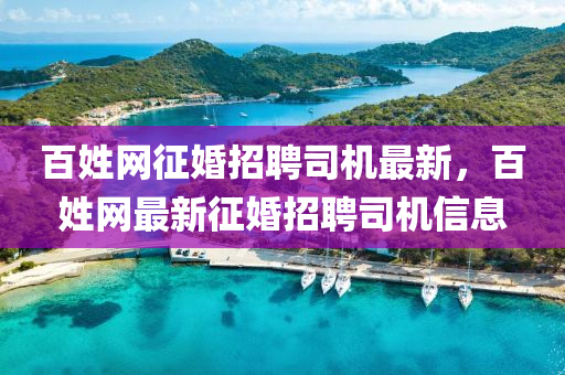 百姓網(wǎng)征婚招聘司機(jī)最新，百姓網(wǎng)最新征婚招聘司機(jī)信息
