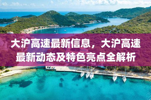 大滬高速最新信息，大滬高速最新動態(tài)及特色亮點(diǎn)全解析