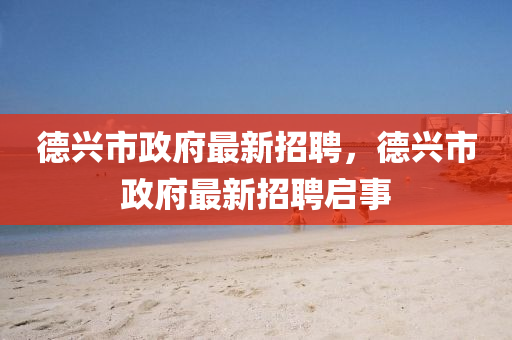 德興市政府最新招聘，德興市政府最新招聘啟事