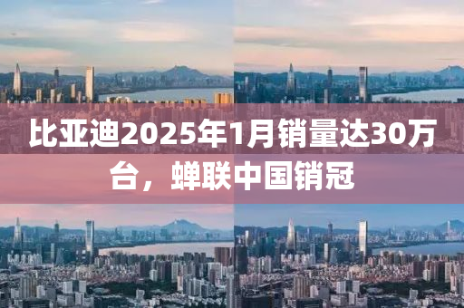 比亞迪2025年1月銷量達(dá)30萬(wàn)臺(tái)，蟬聯(lián)中國(guó)銷冠