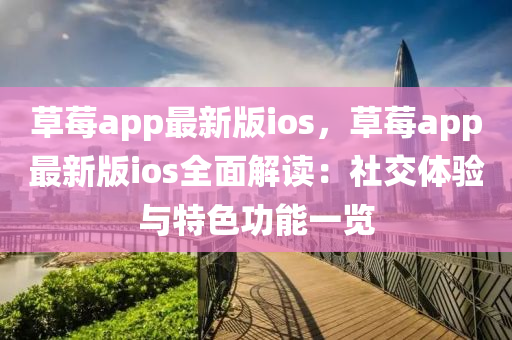 草莓a(chǎn)pp最新版ios，草莓a(chǎn)pp最新版ios全面解讀：社交體驗(yàn)與特色功能一覽