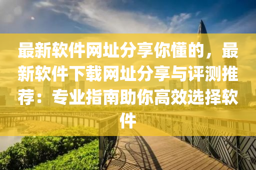 最新軟件網(wǎng)址分享你懂的，最新軟件下載網(wǎng)址分享與評(píng)測(cè)推薦：專業(yè)指南助你高效選擇軟件