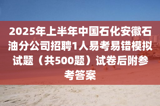 2025年上半年中國石化安徽石油分公司招聘1人易考易錯(cuò)模擬試題（共500題）試卷后附參考答案