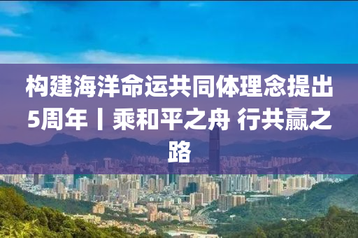 構(gòu)建海洋命運(yùn)共同體理念提出5周年丨乘和平之舟 行共贏之路