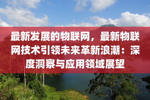 最新發(fā)展的物聯(lián)網(wǎng)，最新物聯(lián)網(wǎng)技術引領未來革新浪潮：深度洞察與應用領域展望